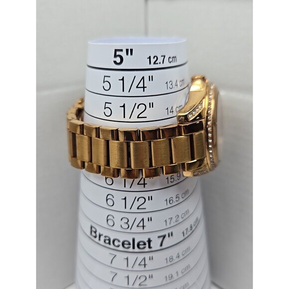 Michael Kors Mini Blair MK5613 Rose Gold Glitz Bezel Multifunction New Battery - Picture 7 of 11